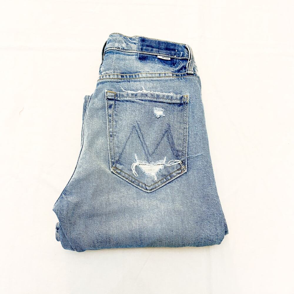 Mother Superior The Tomcat The Confession Button Fly Lt Wash Denim Jeans SZ 26